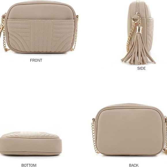 Quilted Crossbody Bags for Women - Stylish Camera Bag with Tassel - Lightweight - Picture 7 of 7